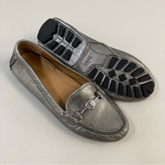 Coach Silver Leather Arlene Driving Moccasin - Picture 2 of 16